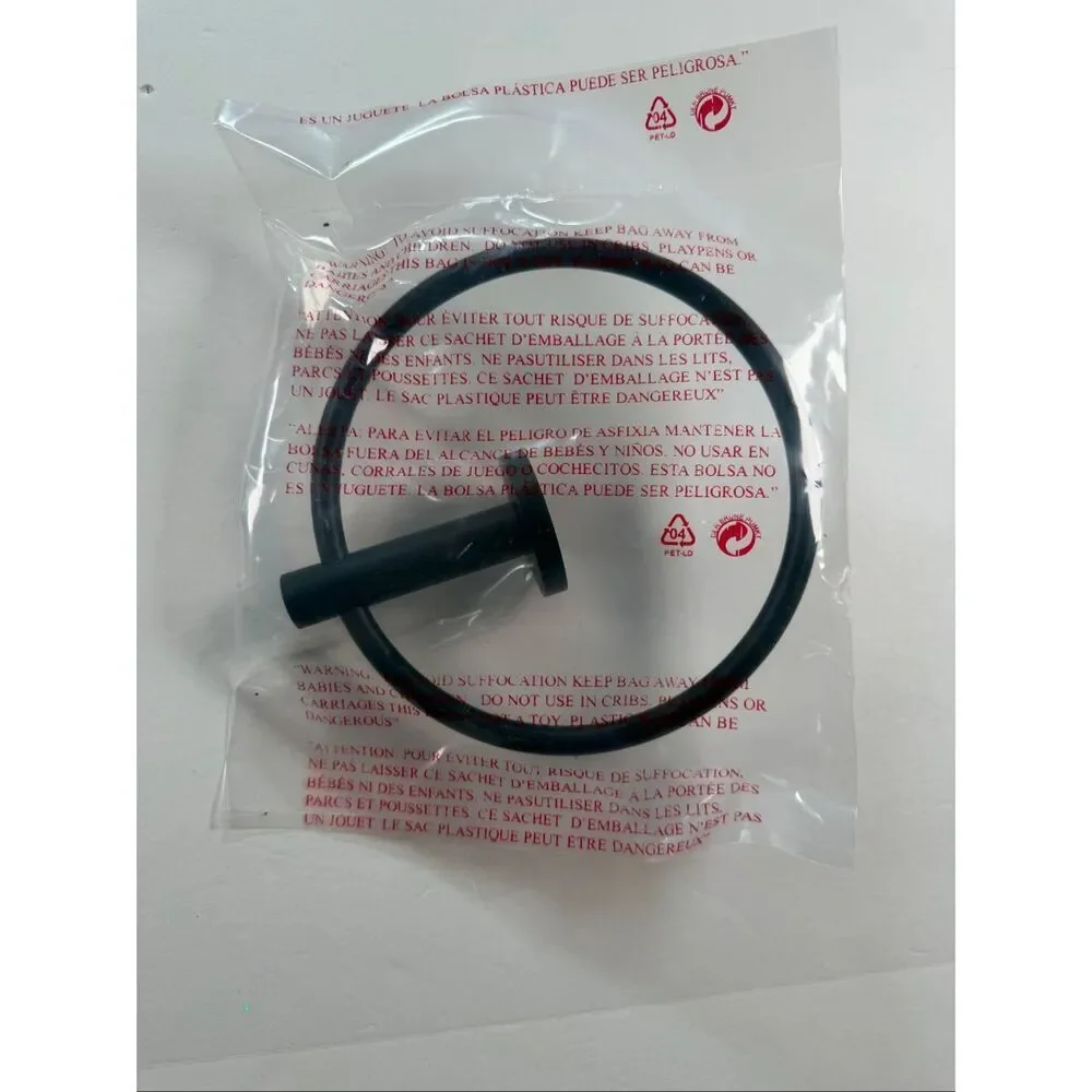 West Elm Modern Overhang Bathroom Hardware Towel Ring Matte Black NIB